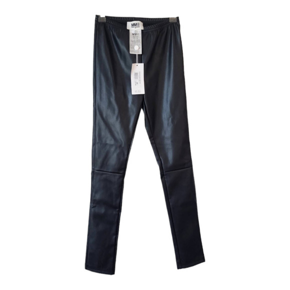 Nwt MM6 Maison Margiela Leather Look Skinny Trouser size 38